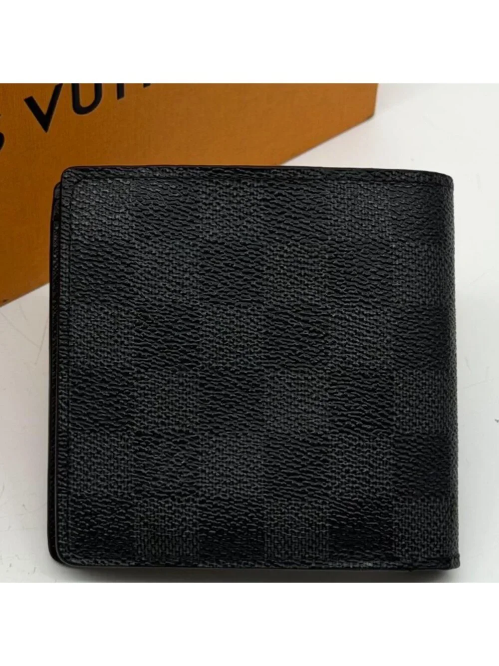 Louis Vuitton Portefeuille Marco Damier Graphite Compact Black Wallet